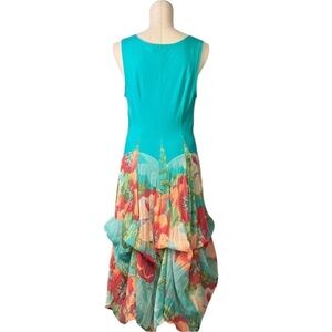 Nwt turquoise floral xl Dalin floral womens dress 2 way wear